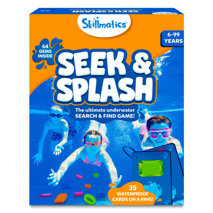 Skillmatics Pool Toys - Seek & Splash, Search & Find Water Game, Swimming Pool Dive Toy for Kids, Summer Fun & Gifts for Boys & Girls Ages 6, 7, 8, 9