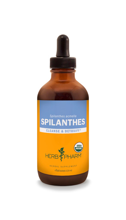 Herb Pharm Certified Organic Spilanthes Liquid Extract for Cleansing and Detoxification - 4 Ounce