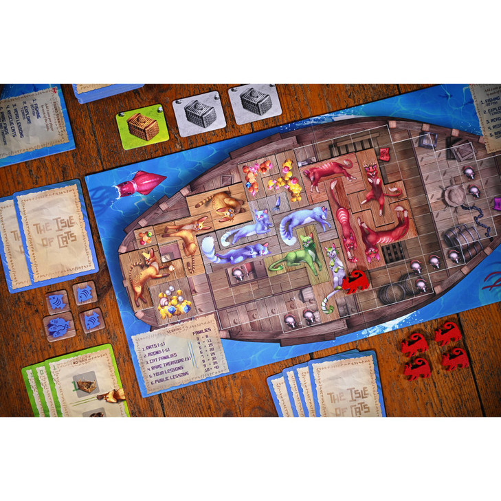 City of Games The Isle of Cats - Rescue as Many Cats As Possible for 1-4 Players, Ages 8+
