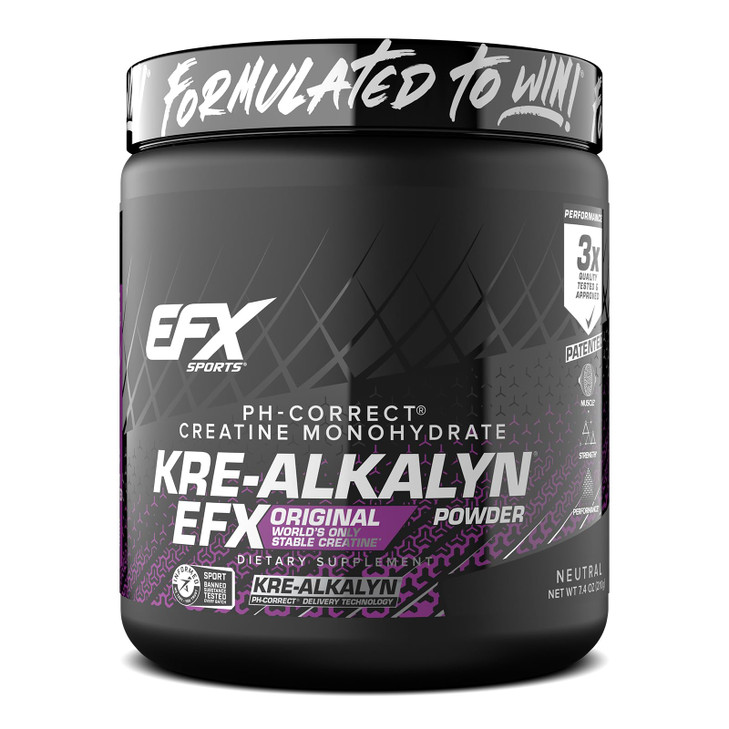 EFX Sports Kre-Alkalyn EFX Powder | pH Correct Creatine Monohydrate Powder Supplement | Strength, Muscle Growth & Performance | 140 Servings (Unflavo