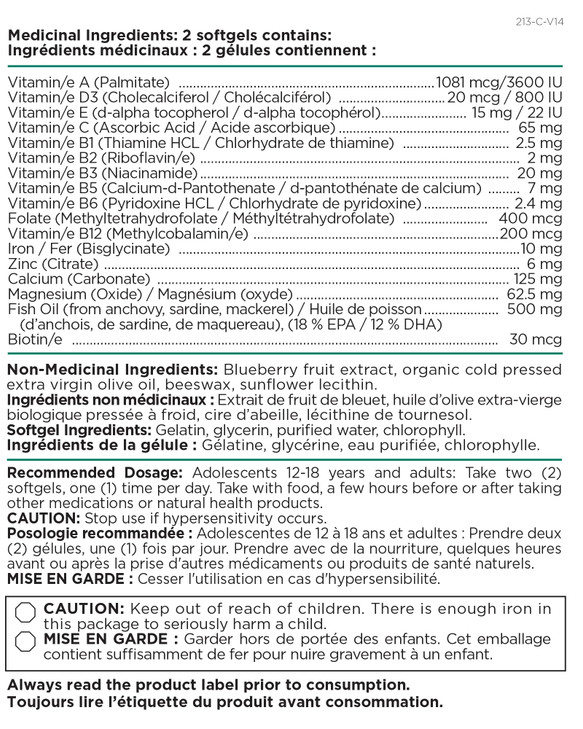 PLATINUM Easy Multi Teen Young Women (120 Softgels)