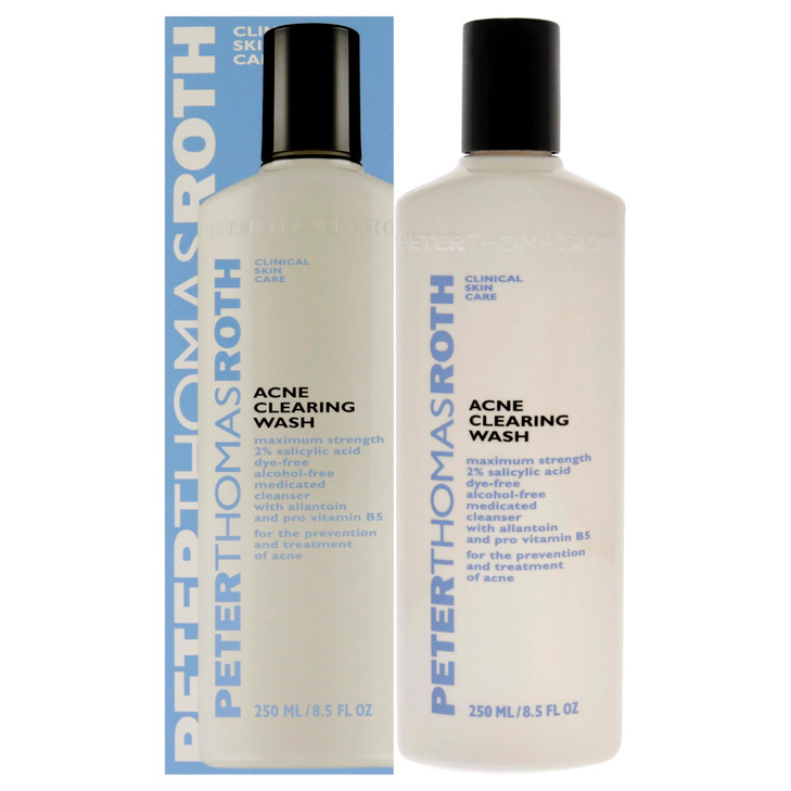 Peter Thomas Roth | Acne Clearing Wash | Maximum-Strength Salicylic Acid Face Wash, Clears Up and Helps Prevent Breakouts, 8.5 Fl Oz