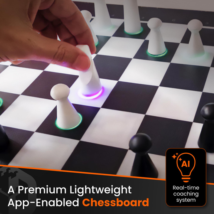 GoChess Mini - AI Electronic Chess Board Game, Light Up Chess Set for Adults & Kids for All Skill Levels with Online Play App - Perfect as a Gift for