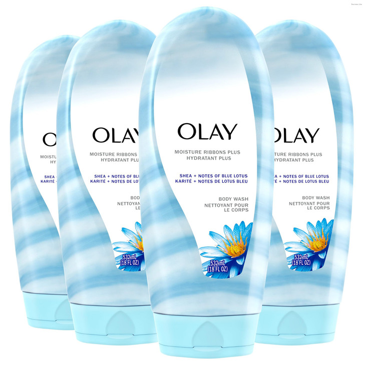 Olay Body Wash for Women, Moisture Ribbons Plus, Deep Conditioning & Moisturizing Formula, Long Lasting Smooth Soft Skin, For All Skin Types, Shea Bu