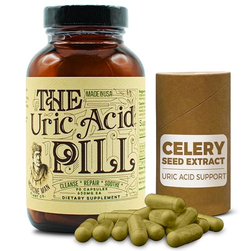 The Uric Acid Pill 90 Capsules - Uric Acid Supplement with Tart Cherry Extract, Celery Seeds, and Burdock Root - Uric Acid Support Supplement contain