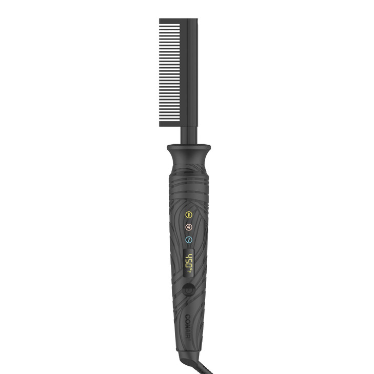 Conair The Curl Collective Ceramic Pressing Hot Comb, Sleek Straight Simple Pressing Comb Design Reaches Close to The Roots for Silky Straightening R