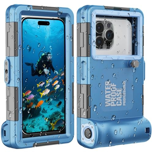 Towevine 2026Underwater Snorkeling Diving Phone Case for iPhone 17/16/15/14/13Pro Max Galaxy S25/ S24/S23/S22/.[50ft/15m] Professional Scuba Dive Wat