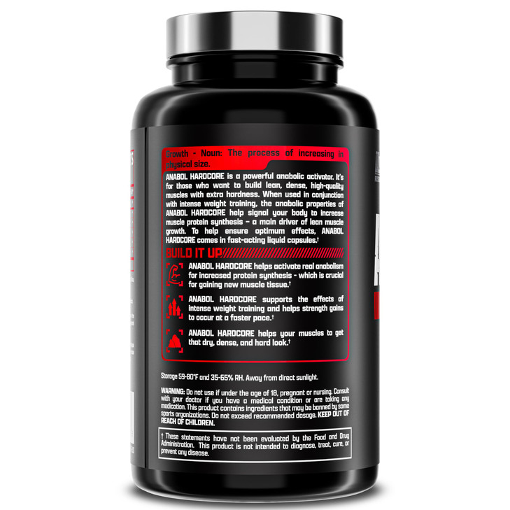 Nutrex Research Anabol Hardcore Anabolic Activator, Muscle Builder and Hardening Agent, 60 Pills
