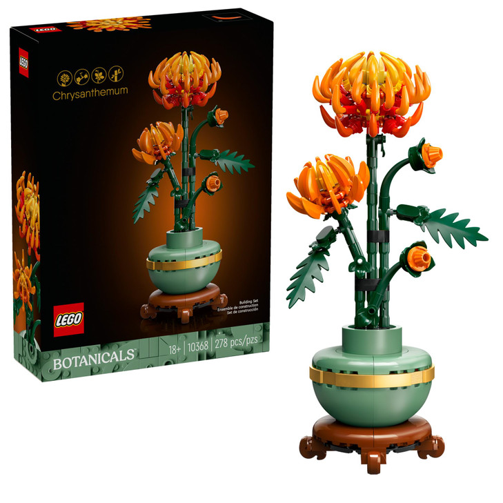 LEGO Botanicals Chrysanthemum Building Set for Adults Ages 18+ - Artificial Flower for Dinner Table Centerpieces & Decoration - Gift for Birthdays -