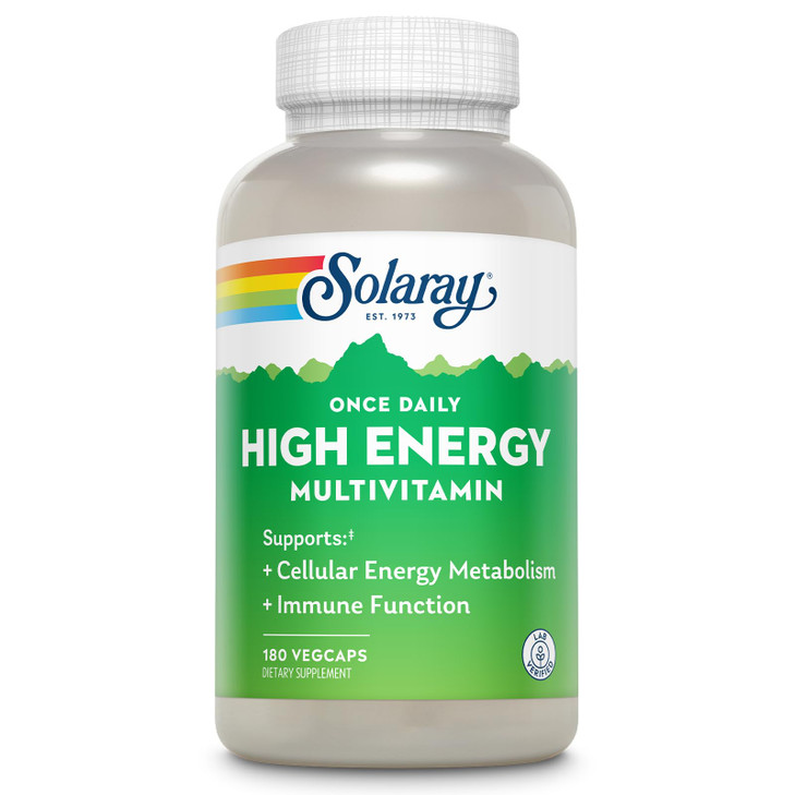 SOLARAY Once Daily High Energy Multivitamin for Women and Men - Energy Supplements - Immune Support w/Vitamin C, A, D and E, Vitamin B Complex, Trace