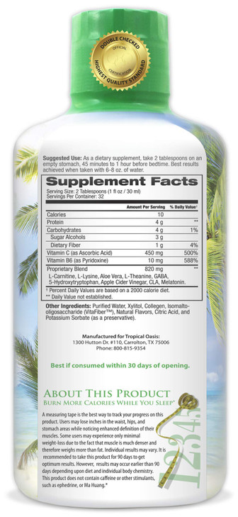 Sleep-A-Weigh Plus | Liquid Sleep Multimineral | Natural Sleep, Stress & Weight Loss Aid | w/Collagen, L-Carnitine, L-Lysine, Tonalin CLA, Apple Cide