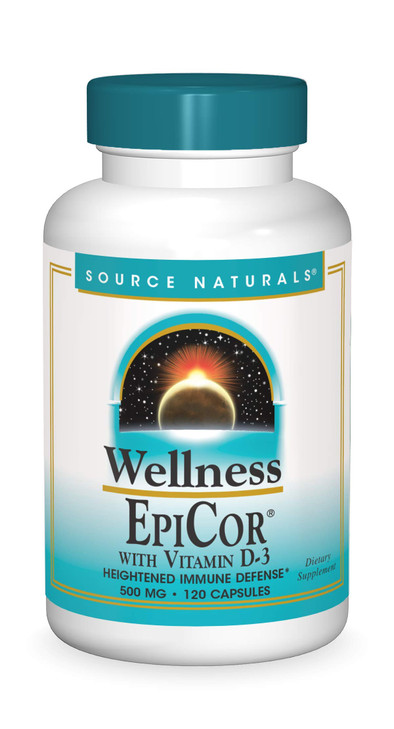 Source Naturals Wellness EpiCor with Vitamin D-3 for Heightened Immune Defense* - 120 Capsules