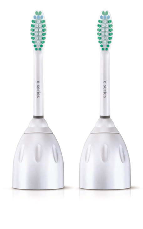 Philips Sonicare Genuine E-Series Replacement Toothbrush Heads, 2 Brush Heads, White, HX7022/66