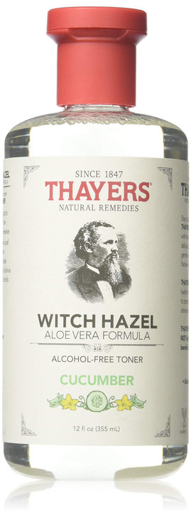 Thayers Witch Hazel Toner With Aloe Vera Formula Alcohol-Free Cucumber - 12 Oz, Pack of 3