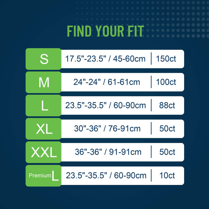 Unifree Disposable Underpads, Bed Pads, Incontinence Pad, Super Absorbent, 50 Count, Blue (XL 30x36 Inch)