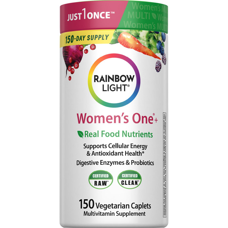 Rainbow Light Womens One High-Potency Daily Multivitamin, Womens Multivitamin Provides High-Potency Immune Support, With Vitamin C, Biotin and Ashwag