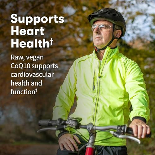 Garden of Life CoQ10 200mg, Vegetarian Omega 3 6 9 Supplement Raw Co Q 10 Chia Seed Oil, Whole Food Nutrition with Antioxidant Support, Coenzyme q10