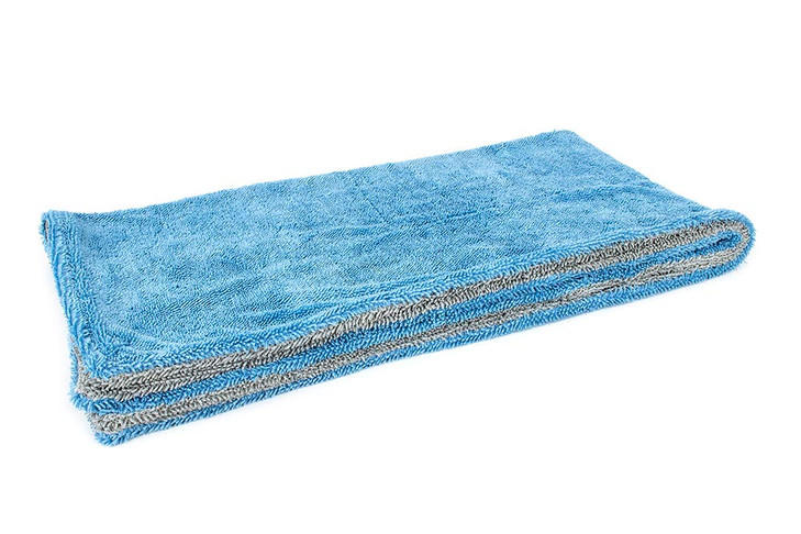 Autofiber Dreadnought XL Microfiber Vehicle-Drying Towel, Superior Absorbency for Car Trucks, and SUVs, Double-Twist Pile, One-Pass (20"x40", Blue/Gr