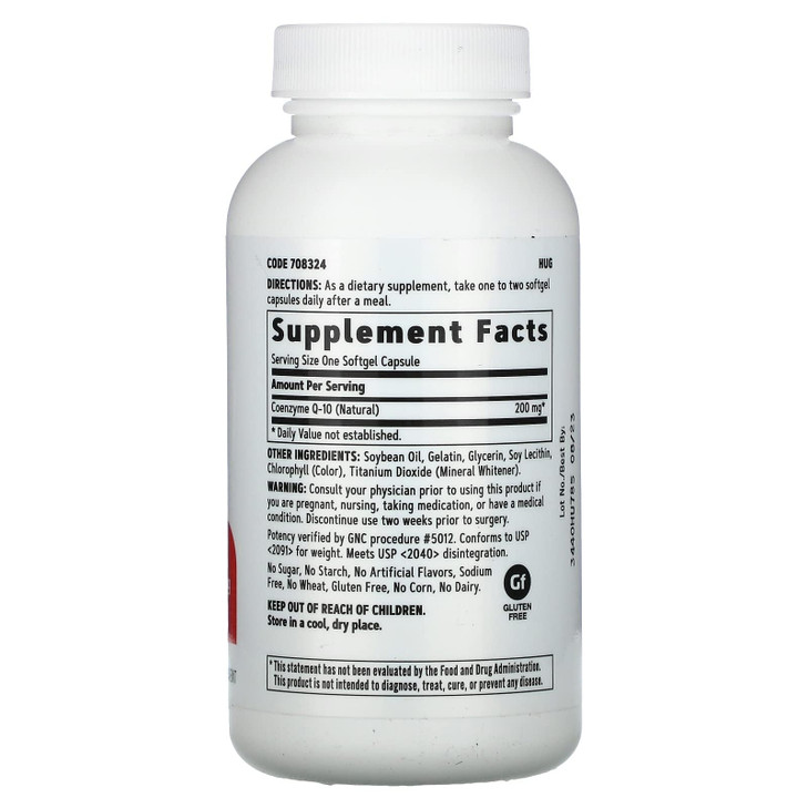 GNC CoQ10 200mg Supplement, Supports Heart Health, 60 Servings