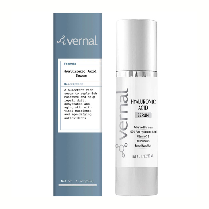 Vernals 100% Pure Hyaluronic Acid Serum  Rich With Vitamins C, E and Age-Defying Antioxidants - Anti Wrinkle, Anti Aging Face Serum that Lifts and