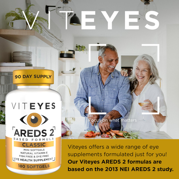 Viteyes AREDS 2 Classic Macular Health Formula Softgels, Eye Health Vitamin to Support Macular Health, Lower Zinc, Eye Vitamins, Macular Vitamins, Be