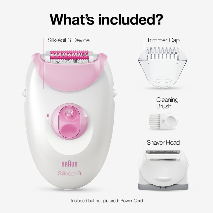 Braun Epilator Silk-epil 3 3-270, Hair Removal Device, Epilator for Women, Shaver & Trimmer, Hair Removal