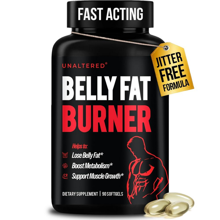 UNALTERED Belly Fat Burner for Men - Natural Weight Loss Pills to Support Reduced Body Fat, Preservation of Lean Muscle Mass, and a Healthy Metabolis