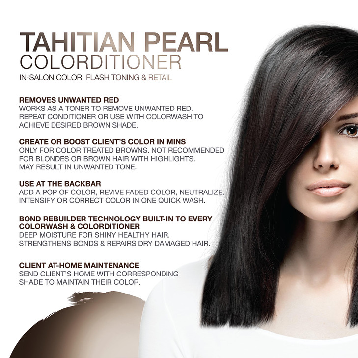 Celeb Luxury Gem Lites Brown Tahitian Pearl Colorditioner, Color Depositing Conditioner with Bondfix Bond Rebuilder, Semi Permanent Hair Colour Glaze
