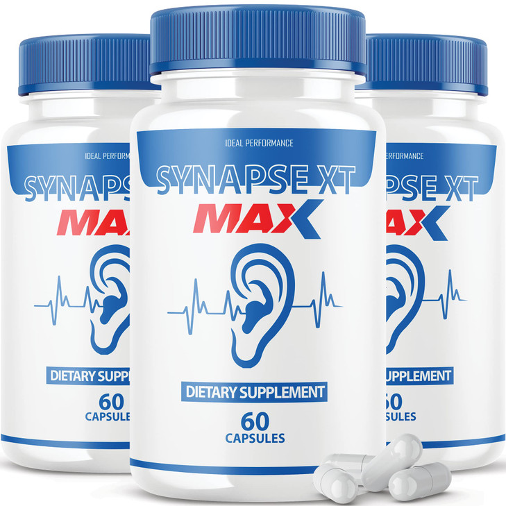 IDEAL PERFORMANCE (3 Pack) Synapse XT Max Tinnitus Supplement Pro Premium Relief Pills (180 Capsules)
