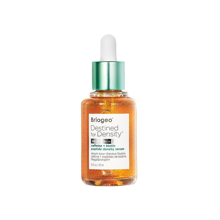 Briogeo Destined For Density MegaStrength+ Caffeine + Biotin Peptide Density Serum, Increases Hair Thickness and Volume, Fast-Absorbing & Non-Greasy,