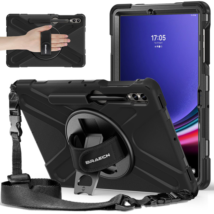 BRAECNstock for Samsung Galaxy Tab S10+ Plus/ S9 FE+ Plus/ S9+ Plus/ S8+ Plus/ S7 FE/ S7+ Plus 5G Tablet Case 12.4 inch Shockproof Protective Case wi