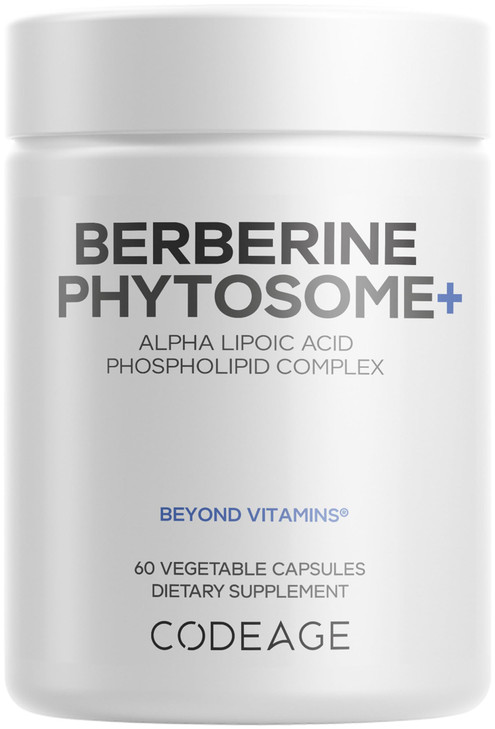Codeage Berberine Phytosome Supplement - Berberine HCL, Alpha Lipoic Acid, Phospholipid Complex - 2-Month Supply - Berberine HCL - Berberine Hydrochl