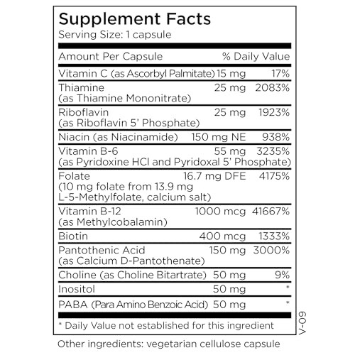 MethylPro B Complex + L-Methylfolate 10 mg - Bioavailable Methylated Vitamin Blend - Supports Energy and Stress - Vegetarian & Hypoallergenic - 30 Se