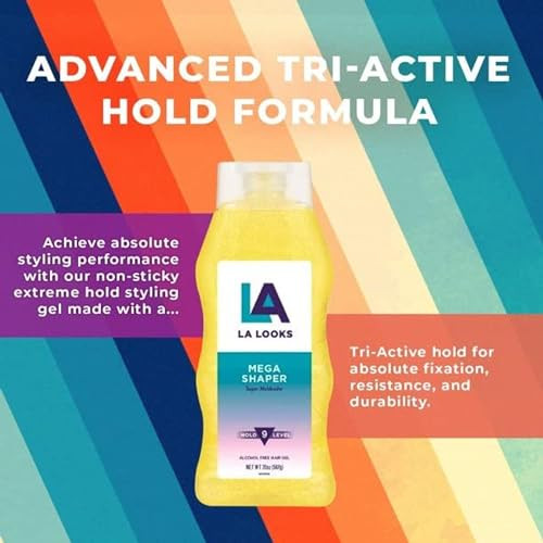 L.A. Looks Styling Gel Mega Mega Hold - 20 oz, Pack of 5