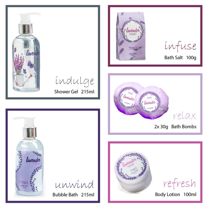 Aromatherapy Essentials Spa Set for Women in Large Silver Tub. Bath Set Includes 2 Bath Bombs, Body Lotion, etc (Pink Orchid and Balsamic Strawberry)