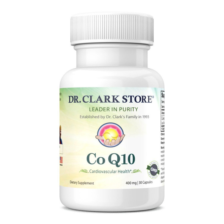 Dr. Clark Coenzyme Q10 (Coq-10) Supplement, 400mg, 30 Gelatin Capsules