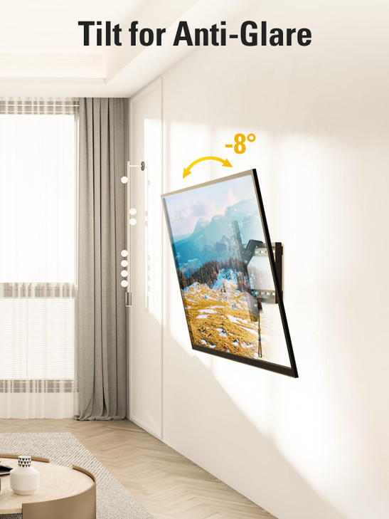 Mounting Dream TV Wall Mount for Most 37-75 Inch TVs, Universal Tilt TV Mount Fit 16", 18", 24" Stud with Loading Capacity 132lbs, Max Vesa 600 x 400