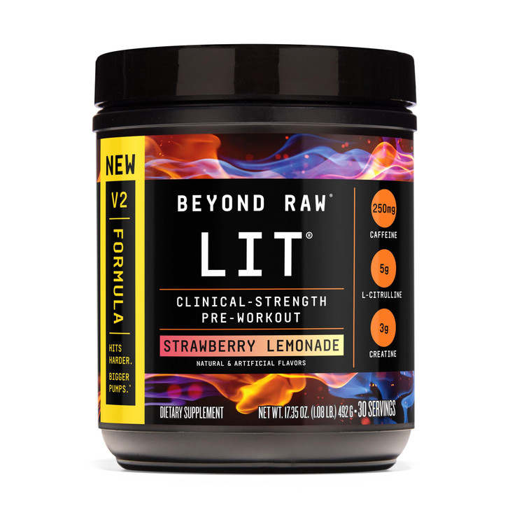 Beyond Raw LIT Pre-Workout - Strawberry Lemonade (30 Servings)