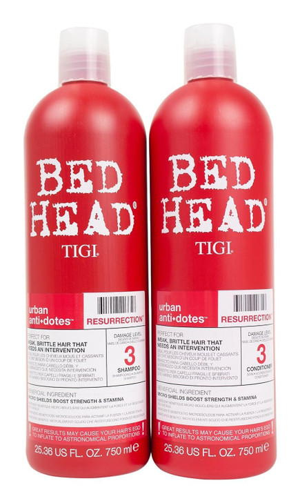 Tigi Bed Head Urban Antidotes Resurrection Conditioner Damage Level 3, 25.36 Oz (Pack Of 2)