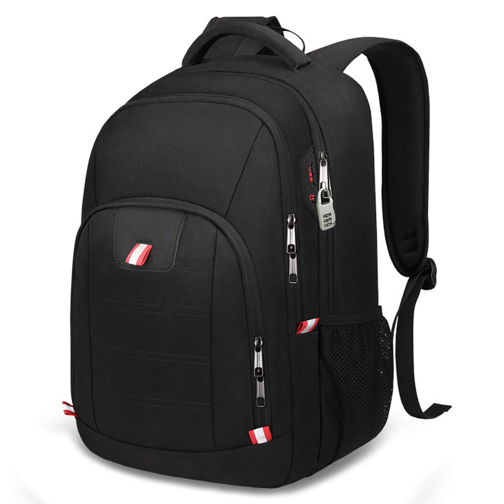 Della Gao Travel Laptop Backpack, 18.4 inch Extra Large Backpack for Men and Women, 45L Capacity Business Computer Back Pack (Black Blue, 18.4 Inch)
