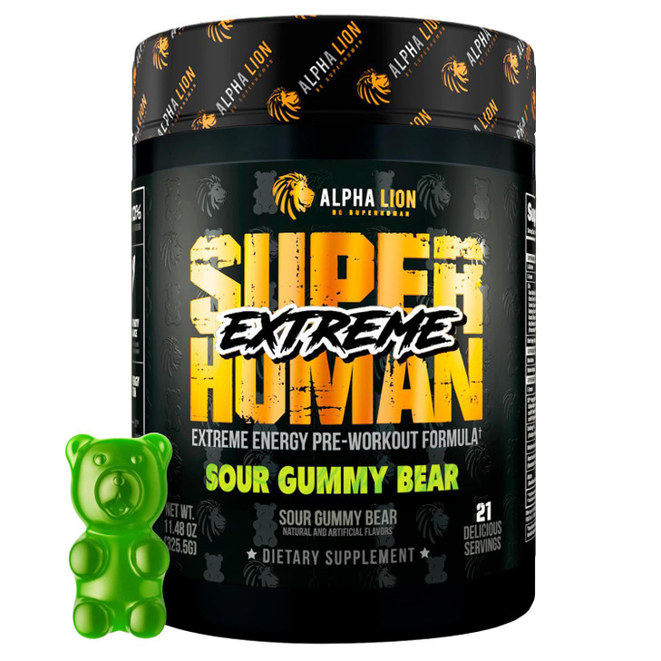 ALPHA LION Superhuman Extreme High Stim Pre Workout Powder, Beta Alanine, L-Taurine & 356mg Tri-Source Caffeine for Sustained Energy, Nitric Oxide &
