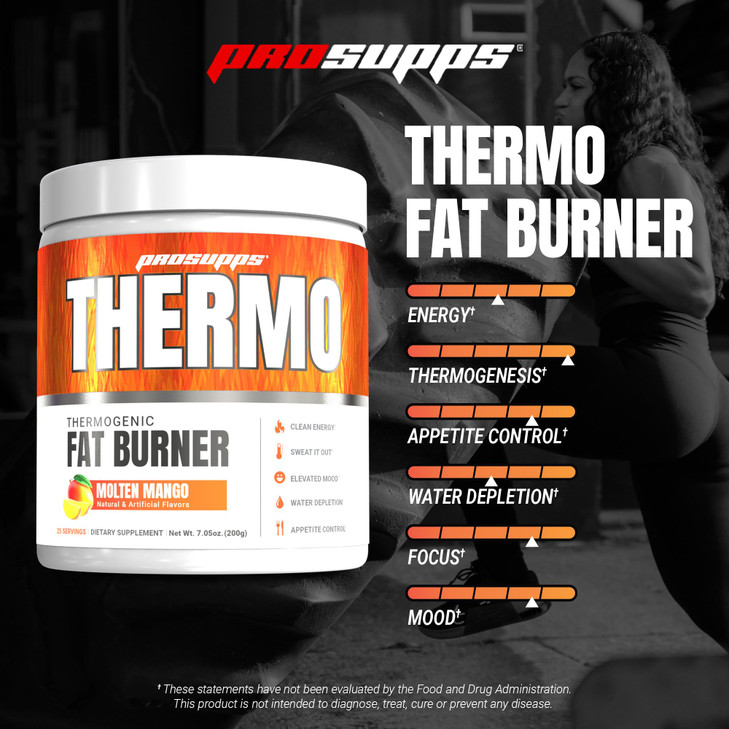 ProSupps Thermogenic Fat Burner Powder, Molten Mango - Weight Loss & Metabolism Booster Pre Workout Supplement for Women & Men - Supports Appetite Co