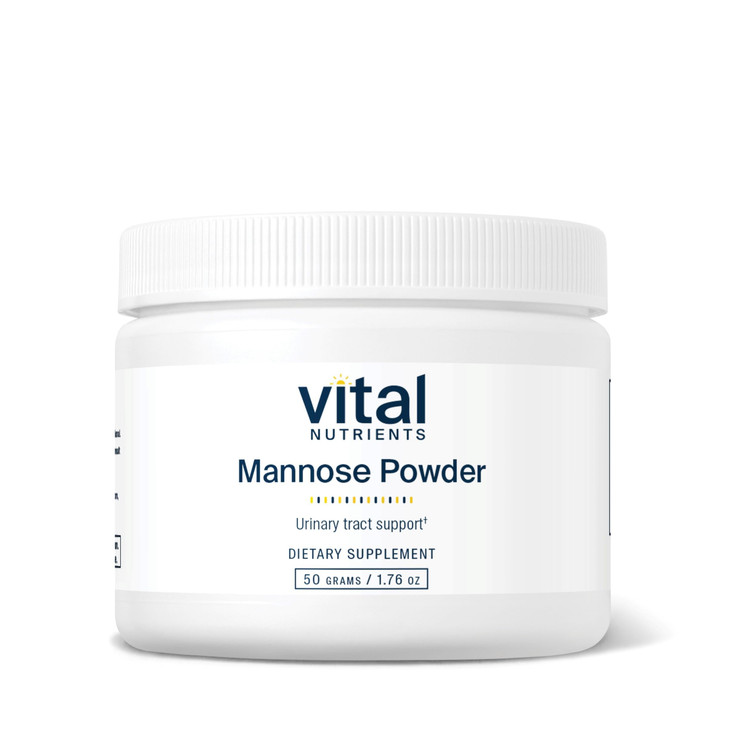 Vital Nutrients Mannose Powder 50g - Vegan D-Mannose Supplement for Urinary Tract and Bladder Support - Gluten, Dairy, Soy Free - Non-GMO - 25 Servin