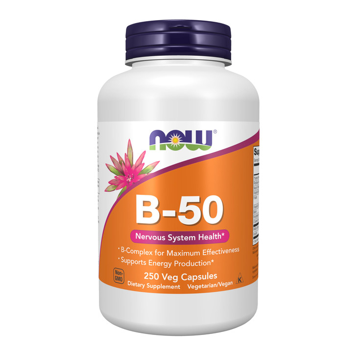 NOW Foods, B-50, 250 Veg Capsules (Pack of 2)
