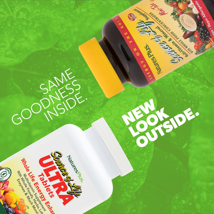 NaturesPlus Ultra Source of Life with Lutein - 180 Tablets - Multivitamin Supplement with Whole Foods - Supports Natural Energy & Overall Well-Being