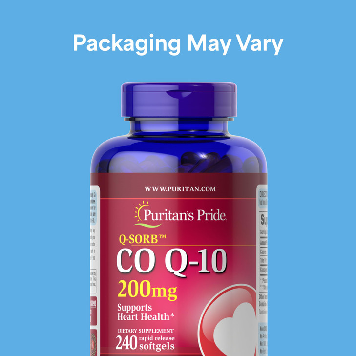 Puritan's Pride Coenzyme CoQ10 200mg, Dietary Supplement for Heart Health, Blood Pressure, Oral Gum Health, and Healthy Aging Support, 240 Servings,