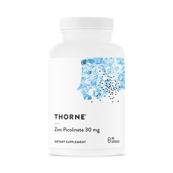 Thorne Research - Zinc Picolinate 30 mg - Well-Absorbed Zinc Supplement for Growth and Immune Function - 180 Capsules