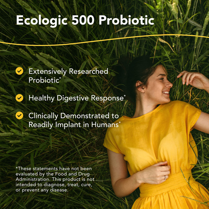 NORTH AMERICAN HERB & SPICE Health-Bac - 100 grams - Clinically Tested, Ecologic 500 Probiotic - Healthy Digestive Response - Non-GMO, Gluten Free, S