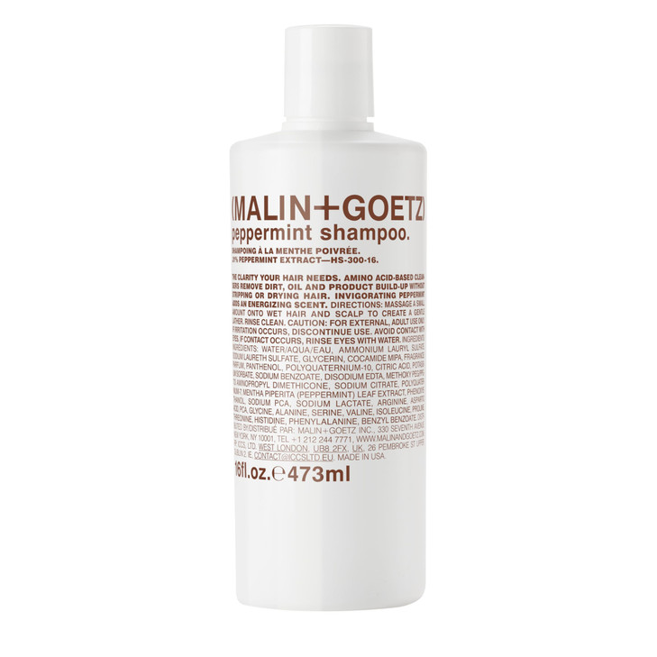 MALIN+GOETZ Shampoo Clarifying Peppermint | Daily Cleanser with Amino Acids | Vegan, Sulfate-Free & Unisex (16 Fl Oz)