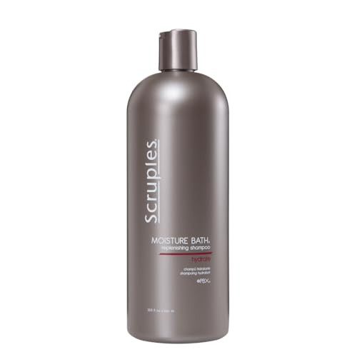Scruples Moisture Bath Hair Shampoo for Men & Women - Moisturizing Shampoo for Dry, Brittle & Coarse Hair - Helps Restore Shine & Elasticity (33.8 Fl